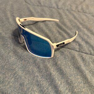 Oakley Sutro Sunglasses Blue Lens White Frame